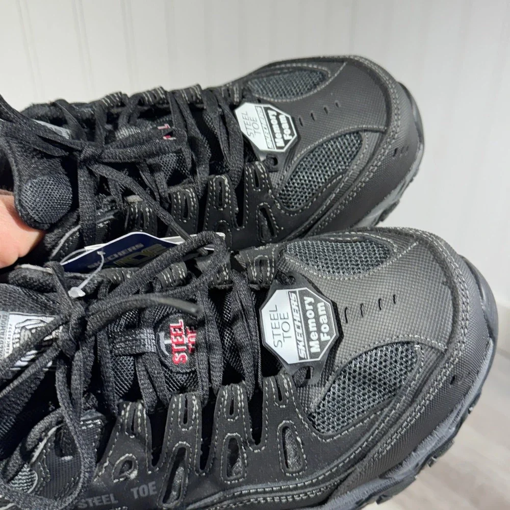 SKECHERS WORK Mens Steel Toe Electrical Hazard Safe Sneakers ASTM Standards Sz 7